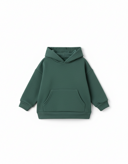 Green Christmas  hoodie for kids on a white background