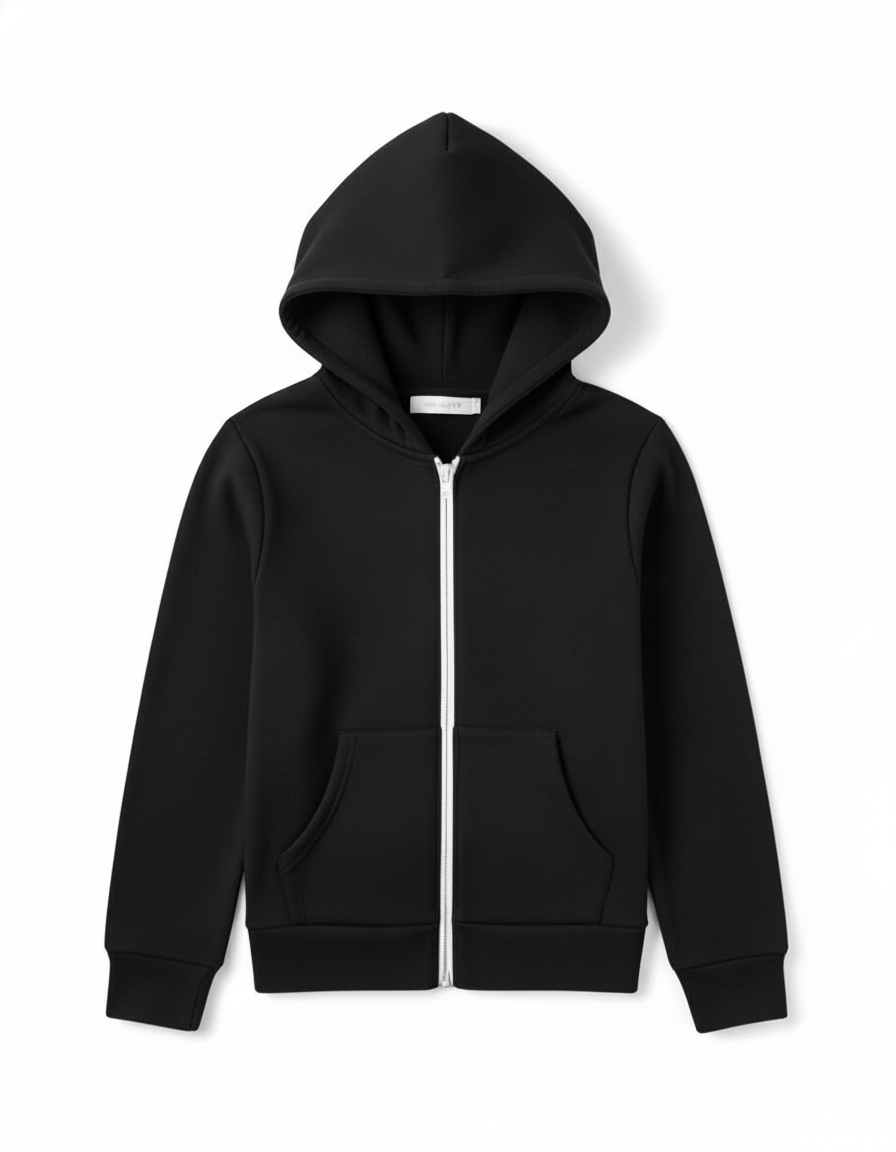 Black hoodie on a white background