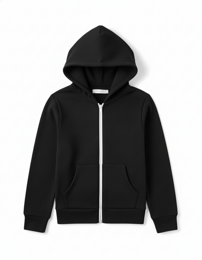 Black hoodie on a white background