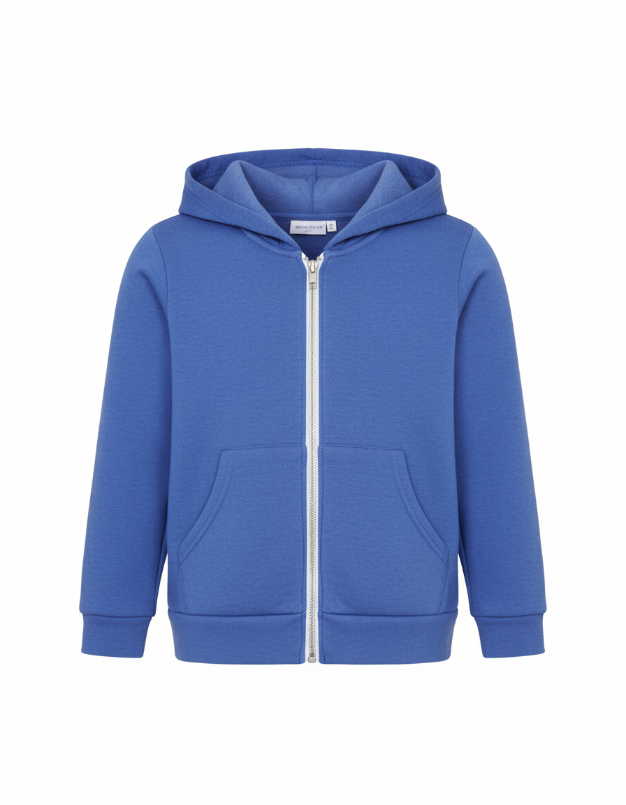 Toddler Zip-Up Hoodie Heather True Royal – Soft Fleece Cotton Blend | Kids Hoodie | Unisex Toddler Jacket