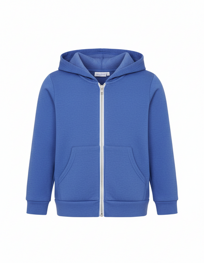 Toddler Zip-Up Hoodie Heather True Royal – Soft Fleece Cotton Blend | Kids Hoodie | Unisex Toddler Jacket