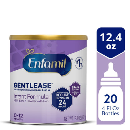 infant formula can with packaging details on a white background