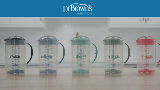 Dr. Brown's Baby Formula Mixing Pitcher, Adjustable Stopper/Locking Lid/No-Drip Spout, Blue 36oz, 1 Pack