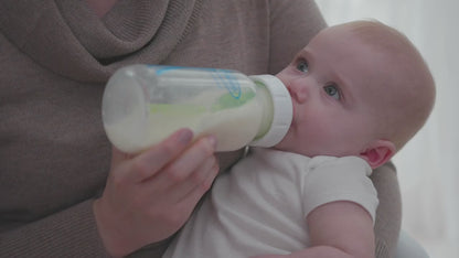 Dr. Brown's Anti-Colic Options+ Narrow Glass Baby Bottle, 8 oz/250 mL, with Level 1 Slow Flow Nipple, BPA Free, 0m+, 2 Pack
