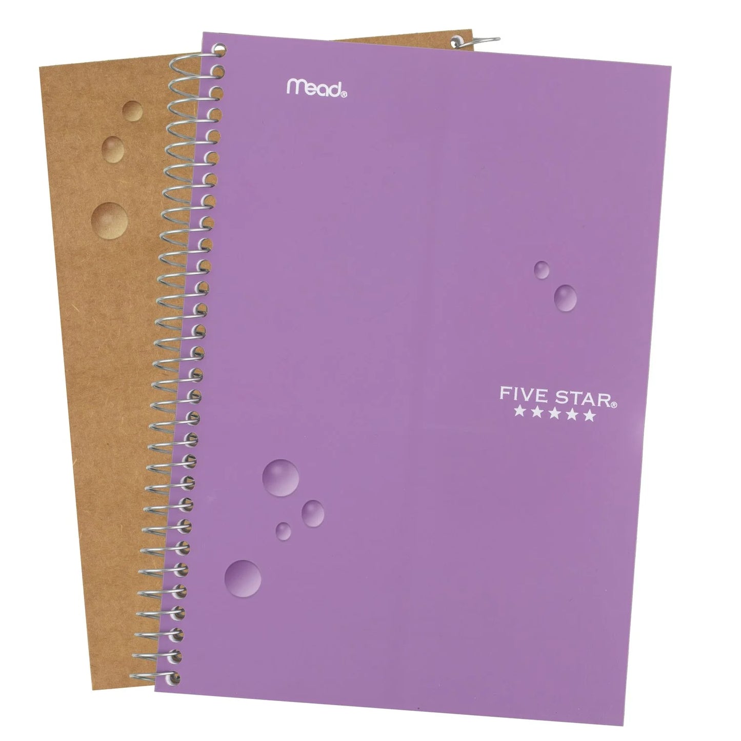 Five Star Spiral Notebook, 2 Subject, College Ruled, 6" x 9.5", Amethyst Purple