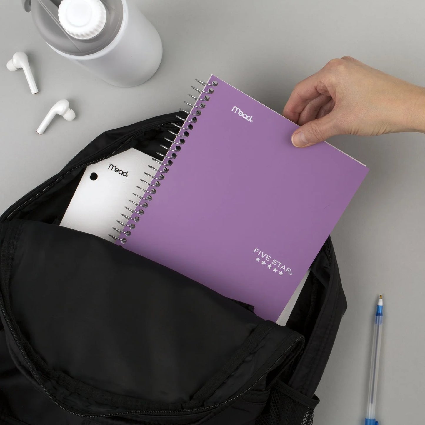 Five Star Spiral Notebook, 2 Subject, College Ruled, 6" x 9.5", Amethyst Purple